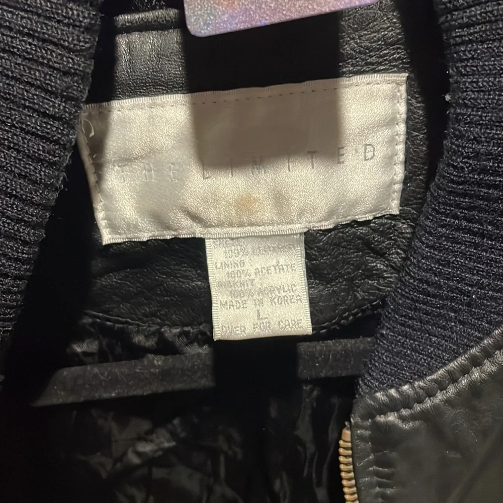 The Limited Leather Bomber Jacket - Picture 2 of 6